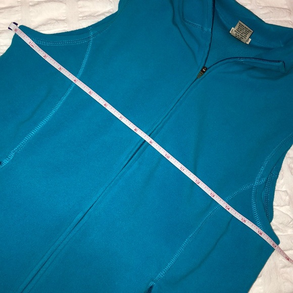 LL Bean Blue Fleece Vest - Picture 4 of 5